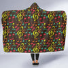 Music Note Colorful Pattern Print Hooded Blanket-grizzshop