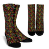 Music Note Colorful Pattern Print Unisex Crew Socks-grizzshop