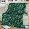 Music Note Pattern Print Blanket-grizzshop