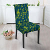 Music Note Pattern Print Chair Cover-grizzshop