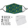 Music Note Pattern Print Face Mask-grizzshop