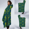 Music Note Pattern Print Hooded Blanket-grizzshop