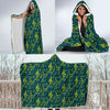 Music Note Pattern Print Hooded Blanket-grizzshop