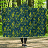 Music Note Pattern Print Hooded Blanket-grizzshop