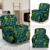 Music Note Pattern Print Recliner Cover-grizzshop