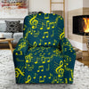 Music Note Pattern Print Recliner Cover-grizzshop