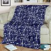 Music Note Print Pattern Blanket-grizzshop