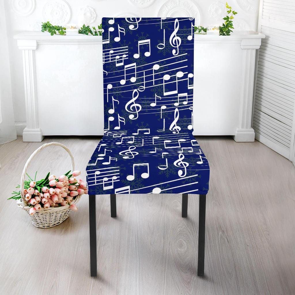 Music Note Print Pattern Chair Cover-grizzshop