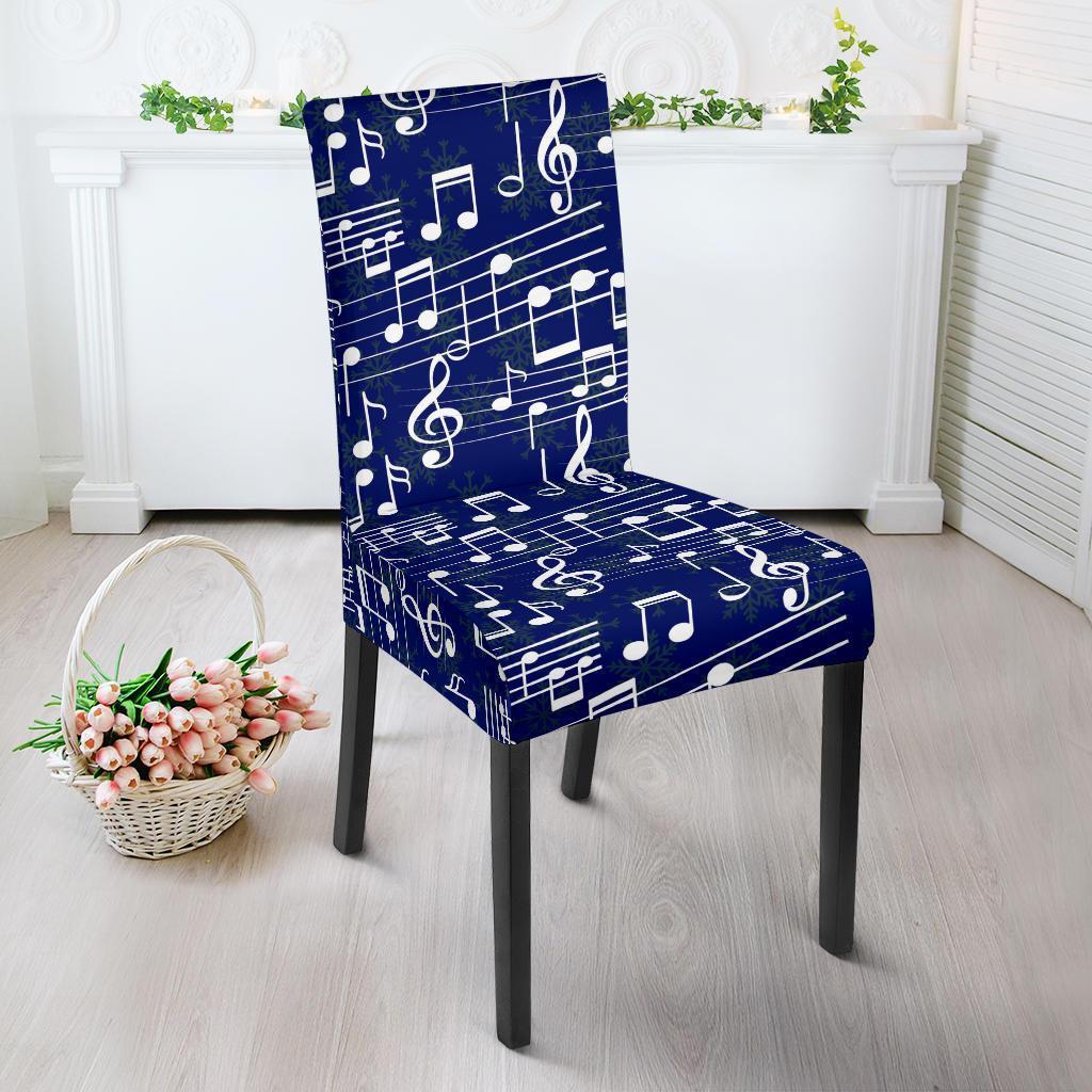 Music Note Print Pattern Chair Cover-grizzshop