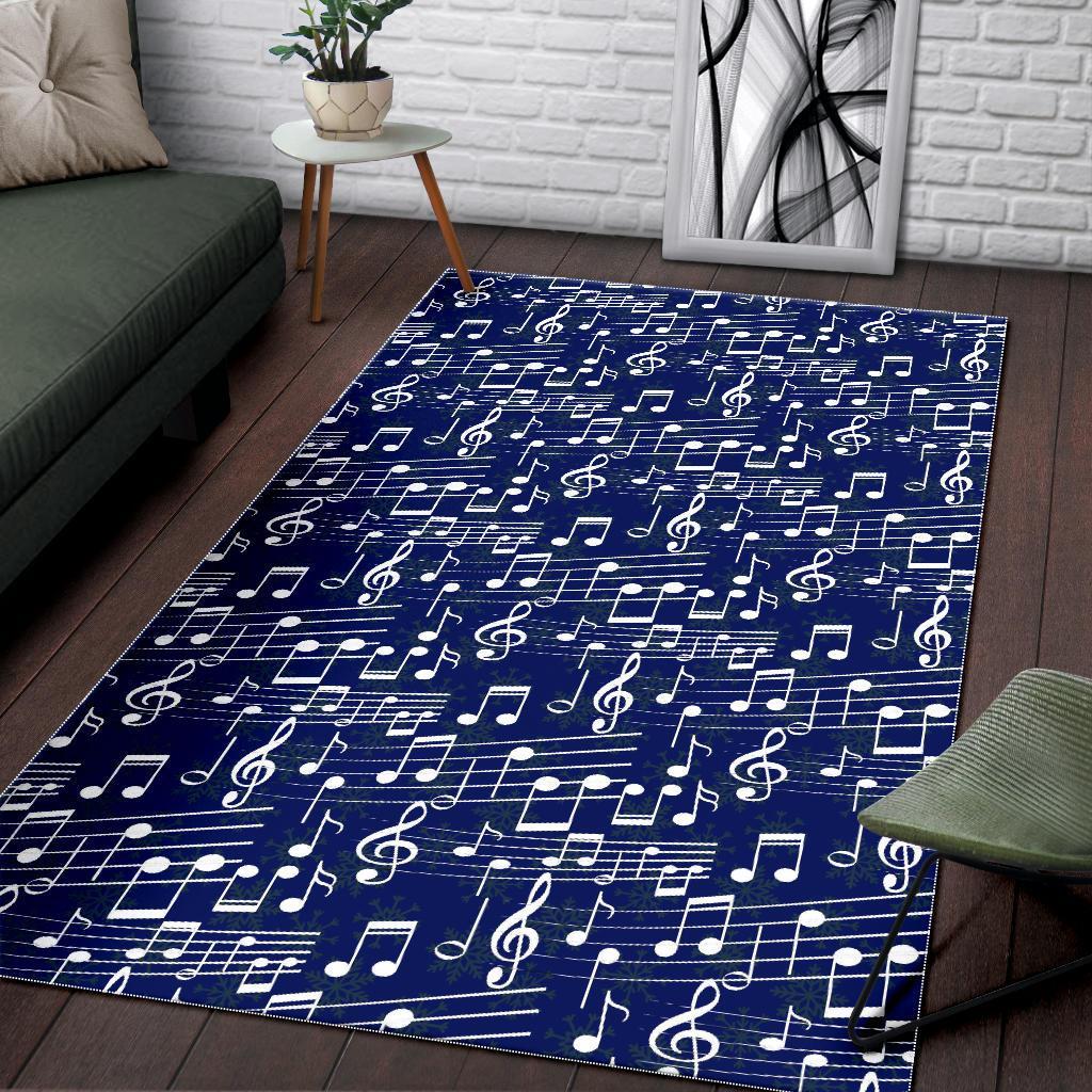 Music Note Print Pattern Floor Mat-grizzshop