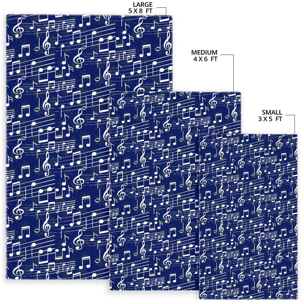 Music Note Print Pattern Floor Mat-grizzshop