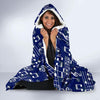 Music Note Print Pattern Hooded Blanket-grizzshop