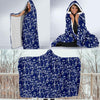 Music Note Print Pattern Hooded Blanket-grizzshop