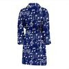 Music Note Print Pattern Men Long Robe-grizzshop