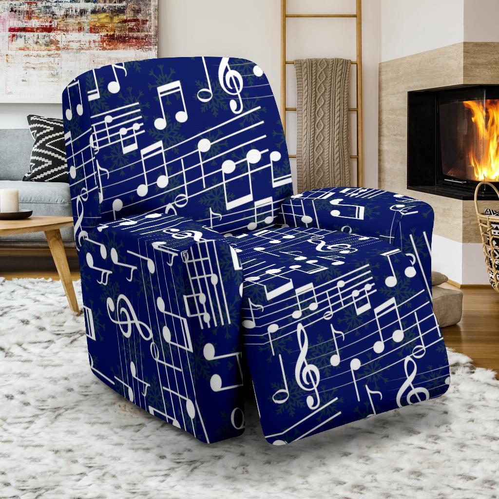 Music Note Print Pattern Recliner Cover-grizzshop