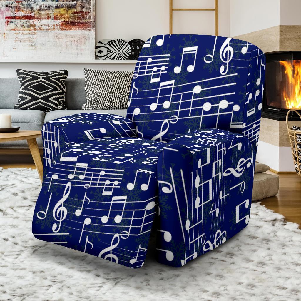 Music Note Print Pattern Recliner Cover-grizzshop