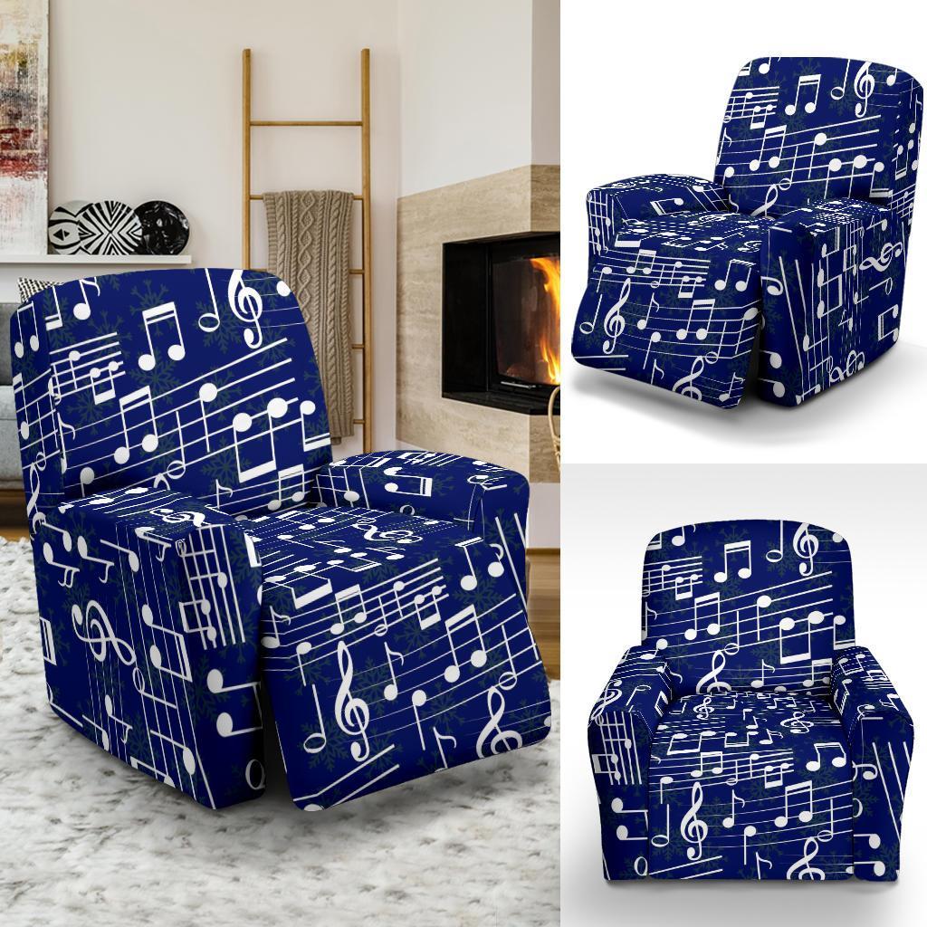 Music Note Print Pattern Recliner Cover-grizzshop