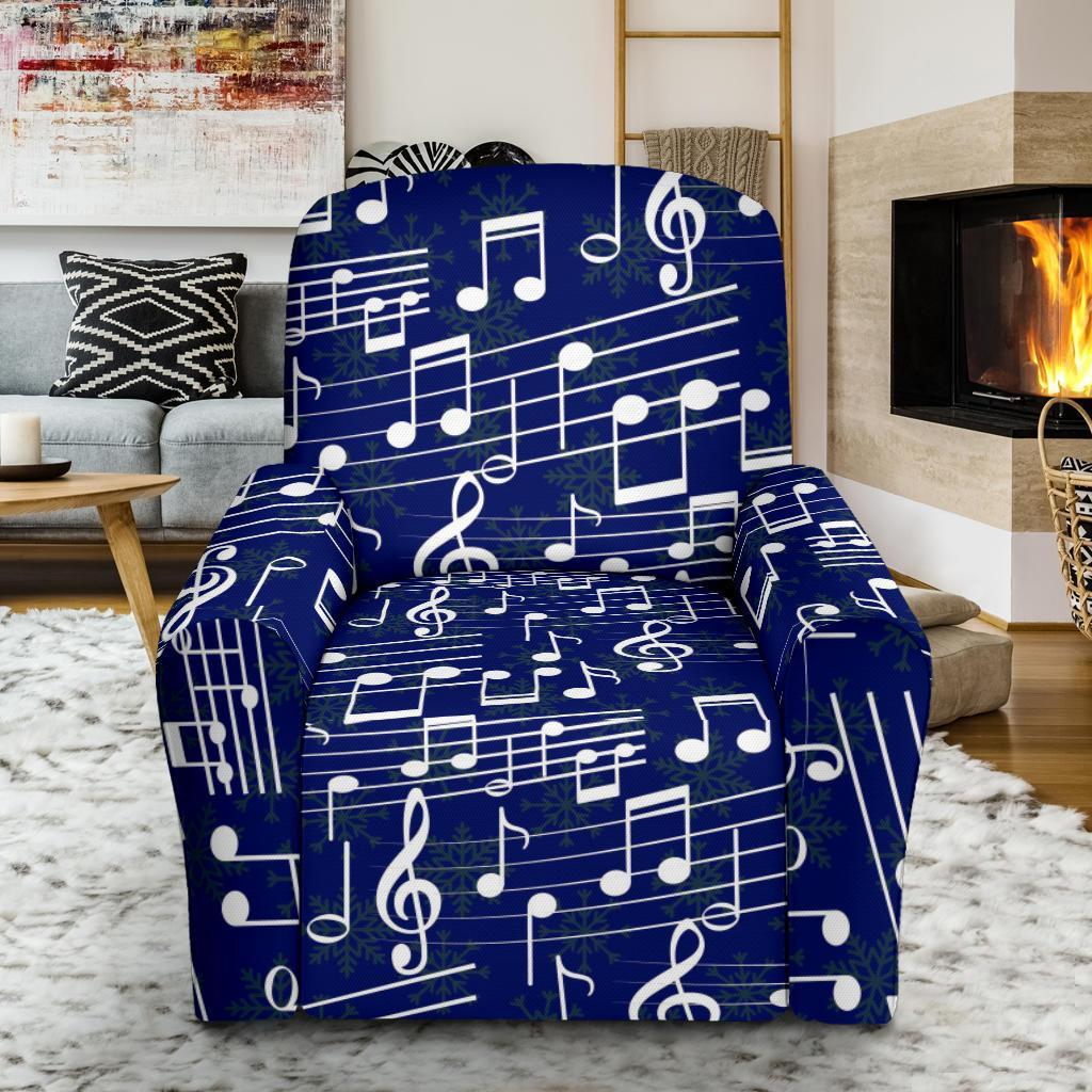 Music Note Print Pattern Recliner Cover-grizzshop