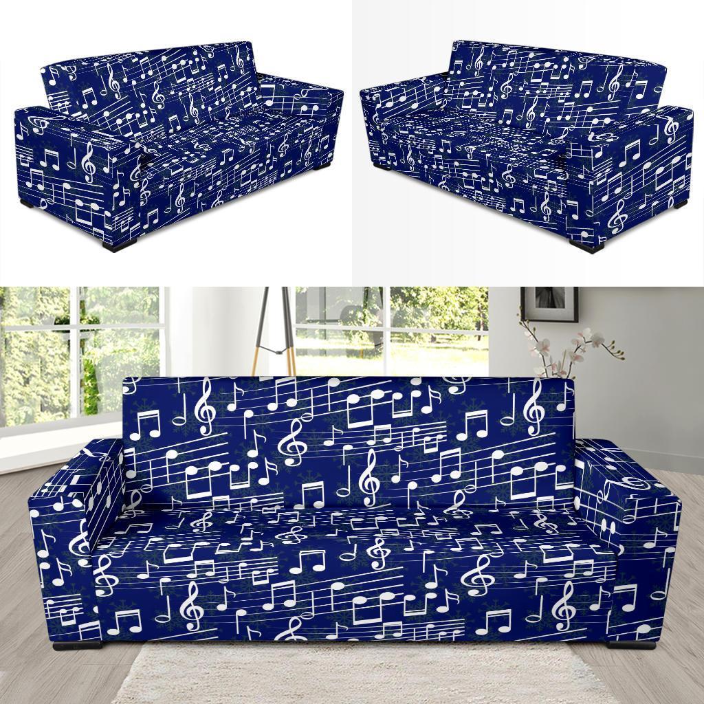 Music Note Print Pattern Sofa Covers-grizzshop