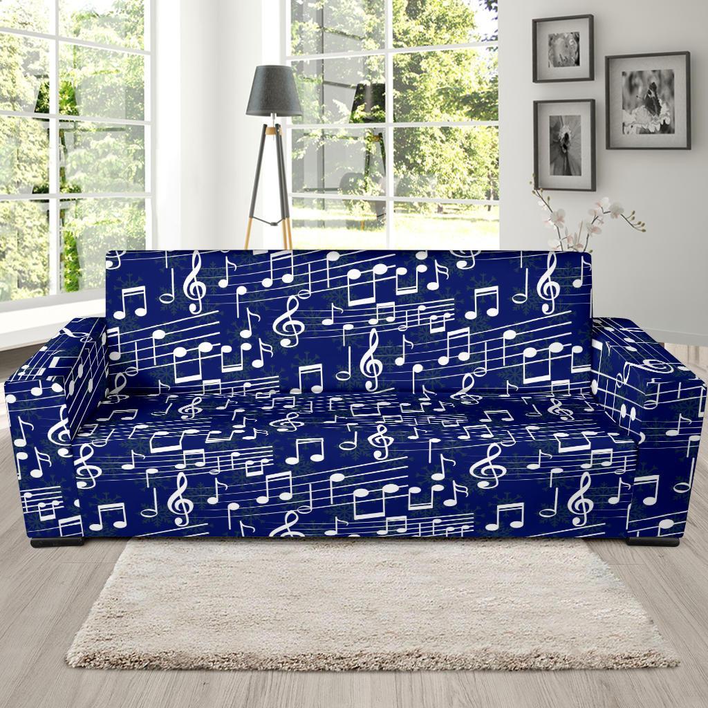 Music Note Print Pattern Sofa Covers-grizzshop