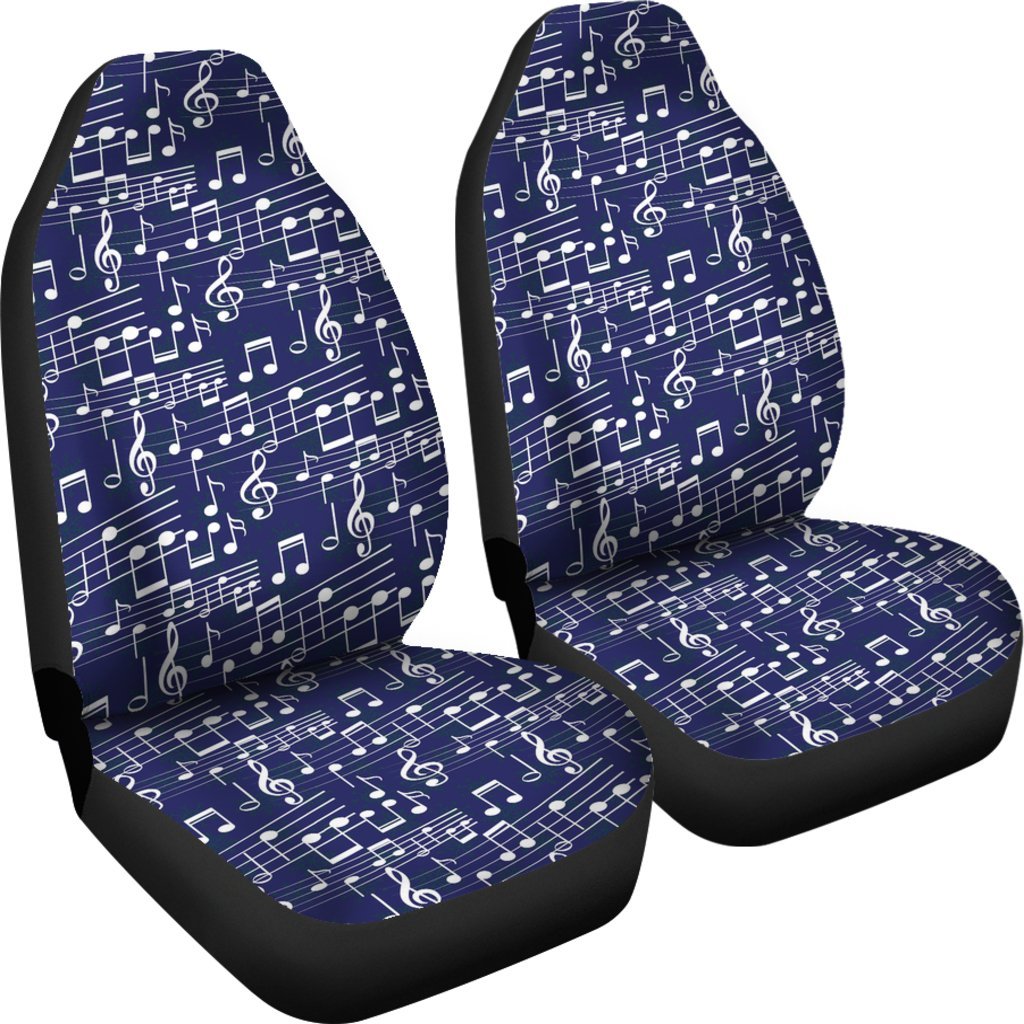 Music Note Print Pattern Universal Fit Car Seat Cover-grizzshop