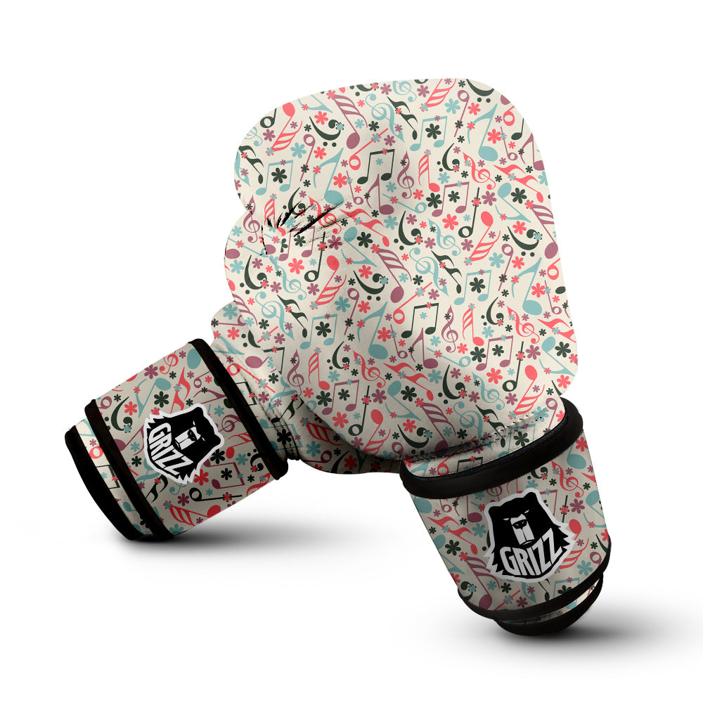 Music Notes Cute Print Pattern Boxing Gloves-grizzshop