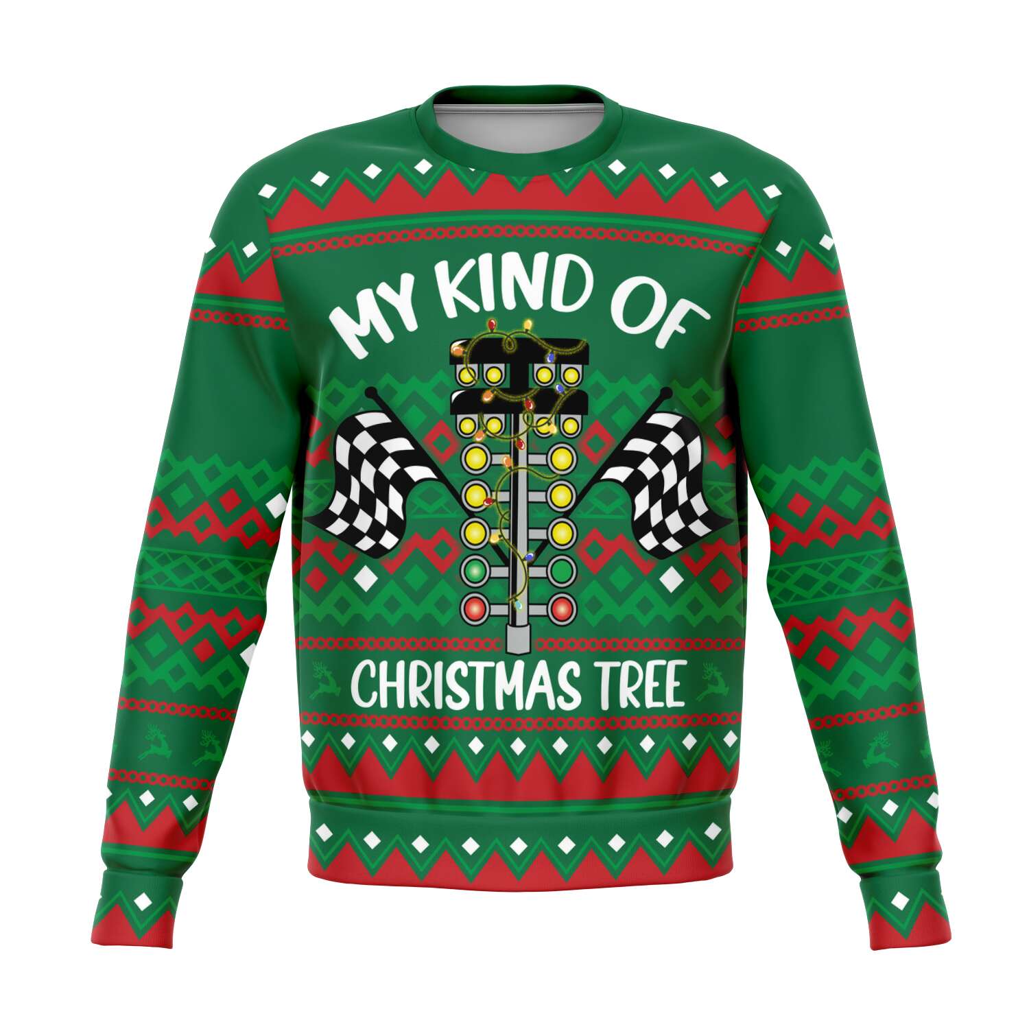 My Kind Of Christmas Tree Car Racing Ugly Christmas Sweater-grizzshop