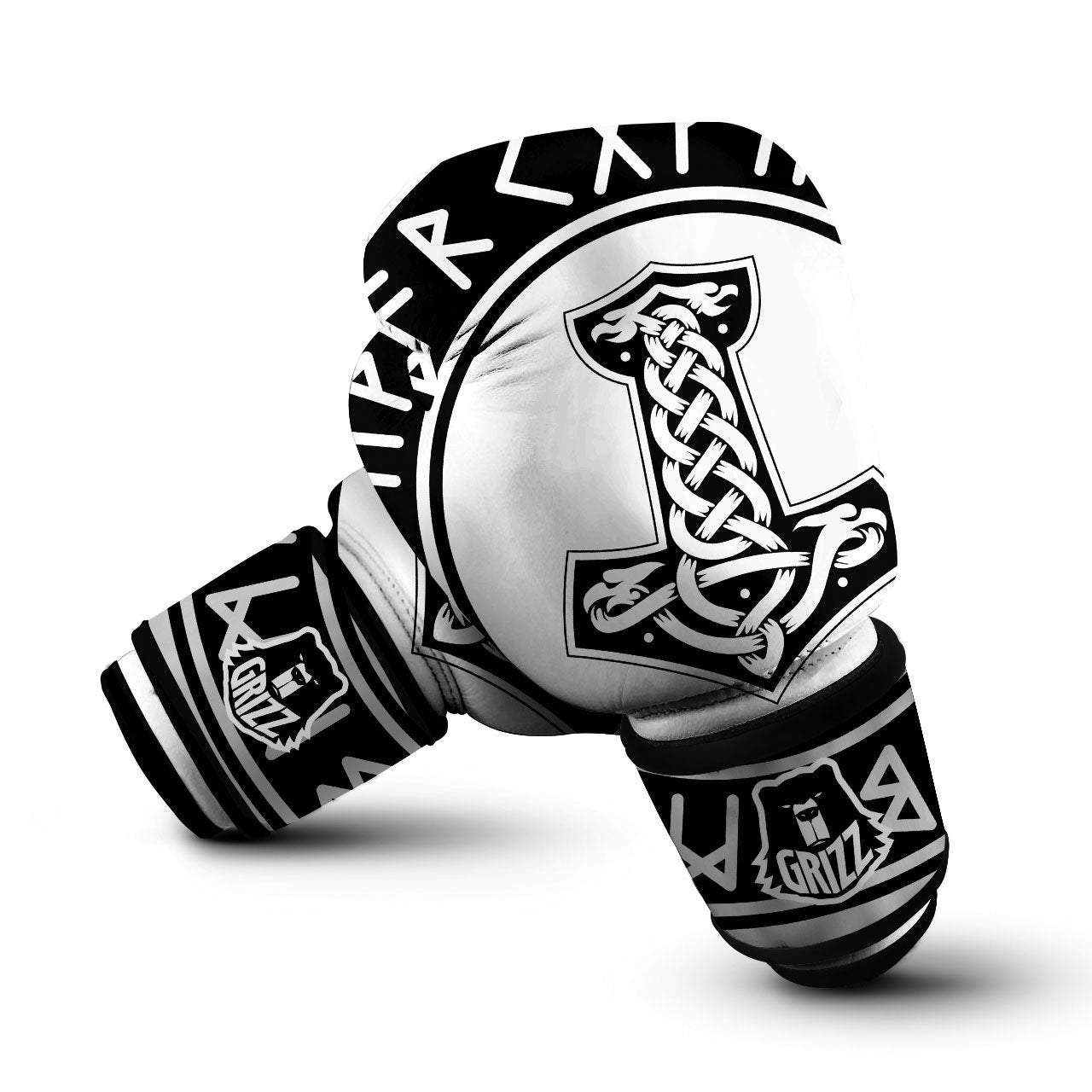 Mythology Mjolnir Norse Print Boxing Gloves-grizzshop