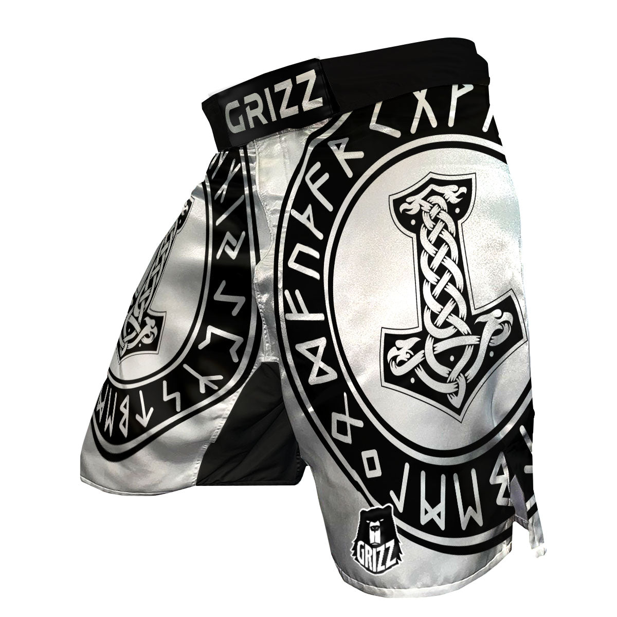 Mythology Mjolnir Norse Print MMA Shorts-grizzshop