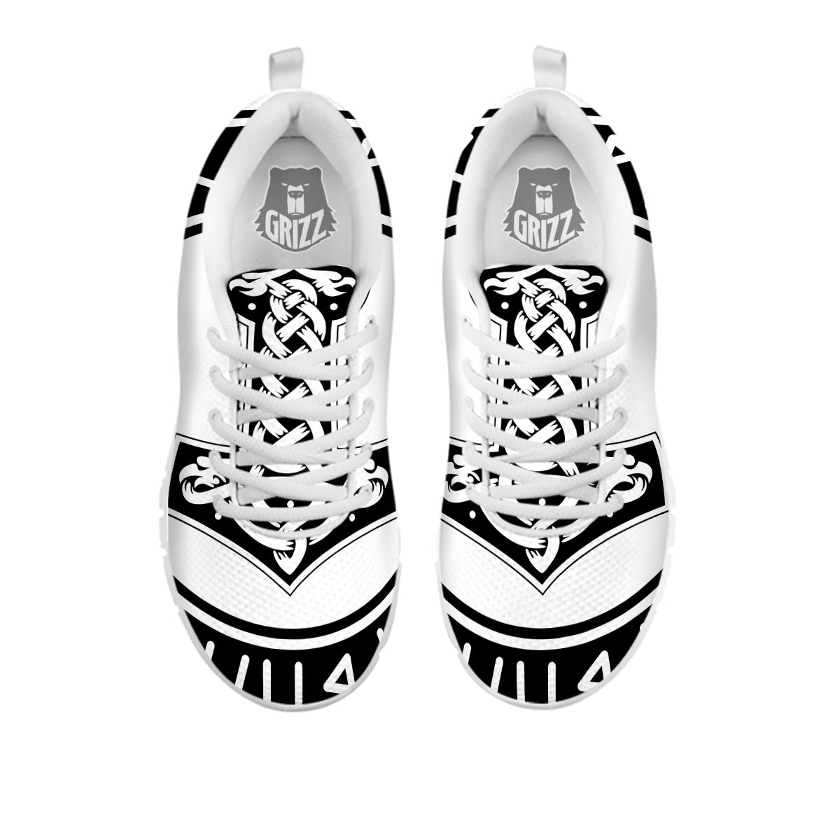 Mythology Mjolnir Norse Print White Sneaker-grizzshop