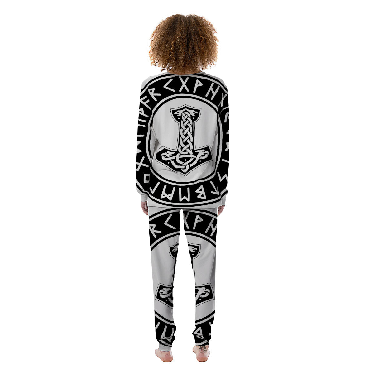 Mythology Mjolnir Norse Print Women's Pajamas-grizzshop