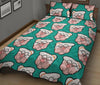 Nana Grandma Pattern Print Bed Set Quilt-grizzshop