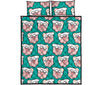 Nana Grandma Pattern Print Bed Set Quilt-grizzshop