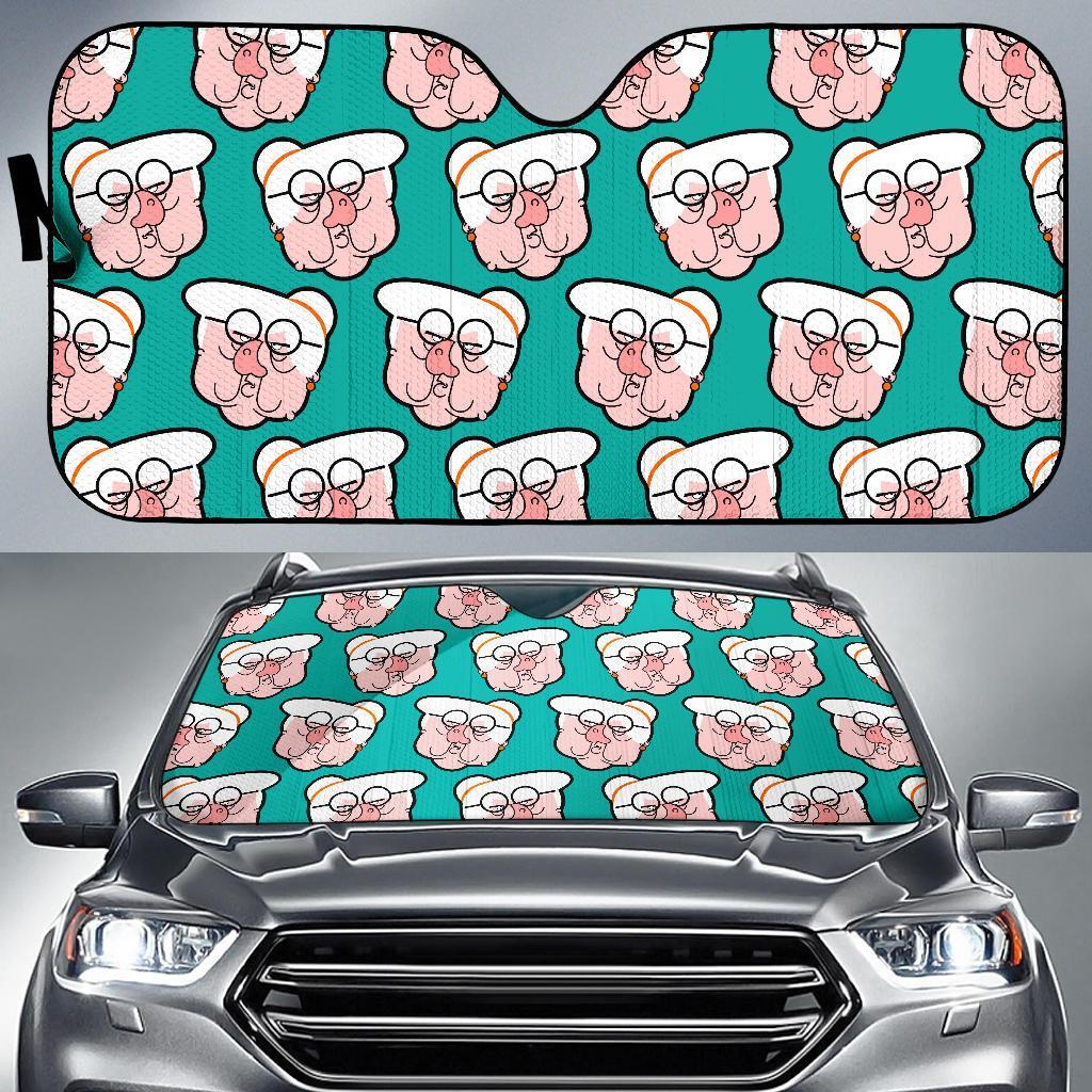 Nana Grandma Pattern Print Car Sun Shade-grizzshop