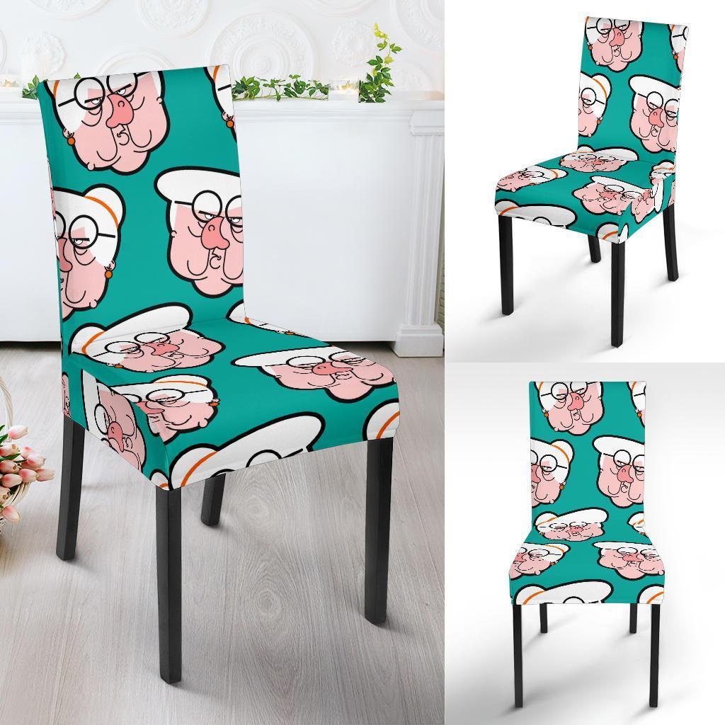 Nana Grandma Pattern Print Chair Cover-grizzshop