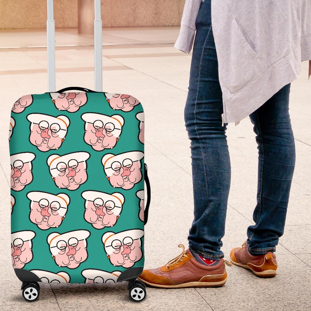 Nana Grandma Pattern Print Luggage Cover Protector-grizzshop