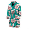 Nana Grandma Pattern Print Men Long Robe-grizzshop