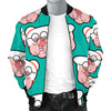 Nana Grandma Pattern Print Men's Bomber Jacket-grizzshop