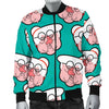 Nana Grandma Pattern Print Men's Bomber Jacket-grizzshop