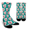 Nana Grandma Pattern Print Unisex Crew Socks-grizzshop