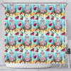 Nana Grandma Print Pattern Bathroom Shower Curtain-grizzshop