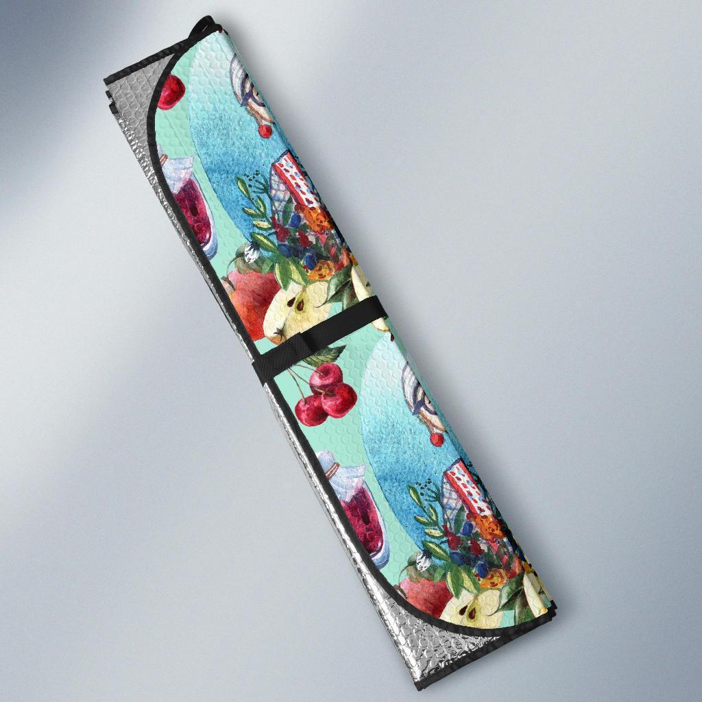 Nana Grandma Print Pattern Car Sun Shade-grizzshop