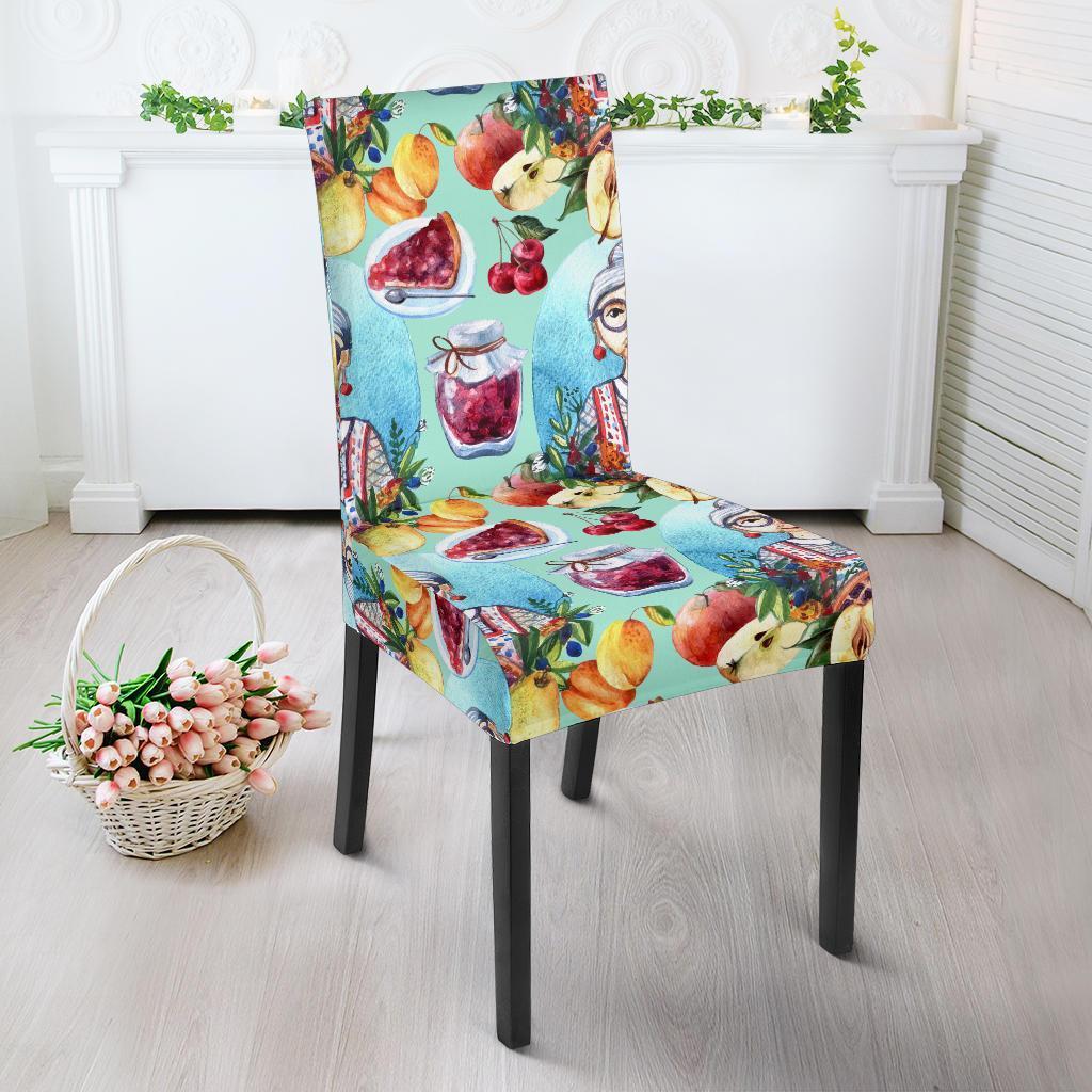 Nana Grandma Print Pattern Chair Cover-grizzshop