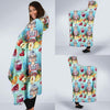 Nana Grandma Print Pattern Hooded Blanket-grizzshop