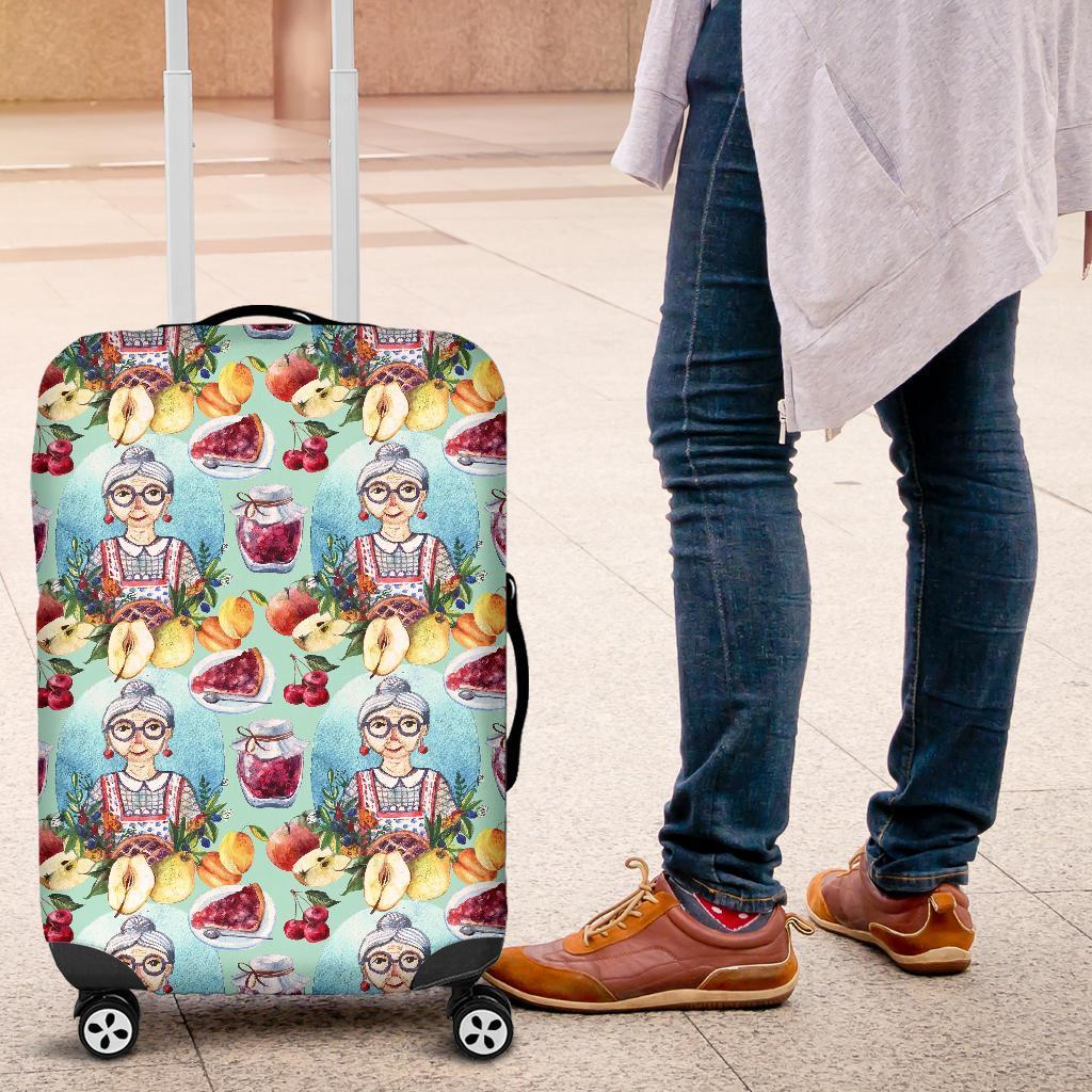 Nana Grandma Print Pattern Luggage Cover Protector-grizzshop