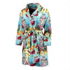 Nana Grandma Print Pattern Men Long Robe-grizzshop