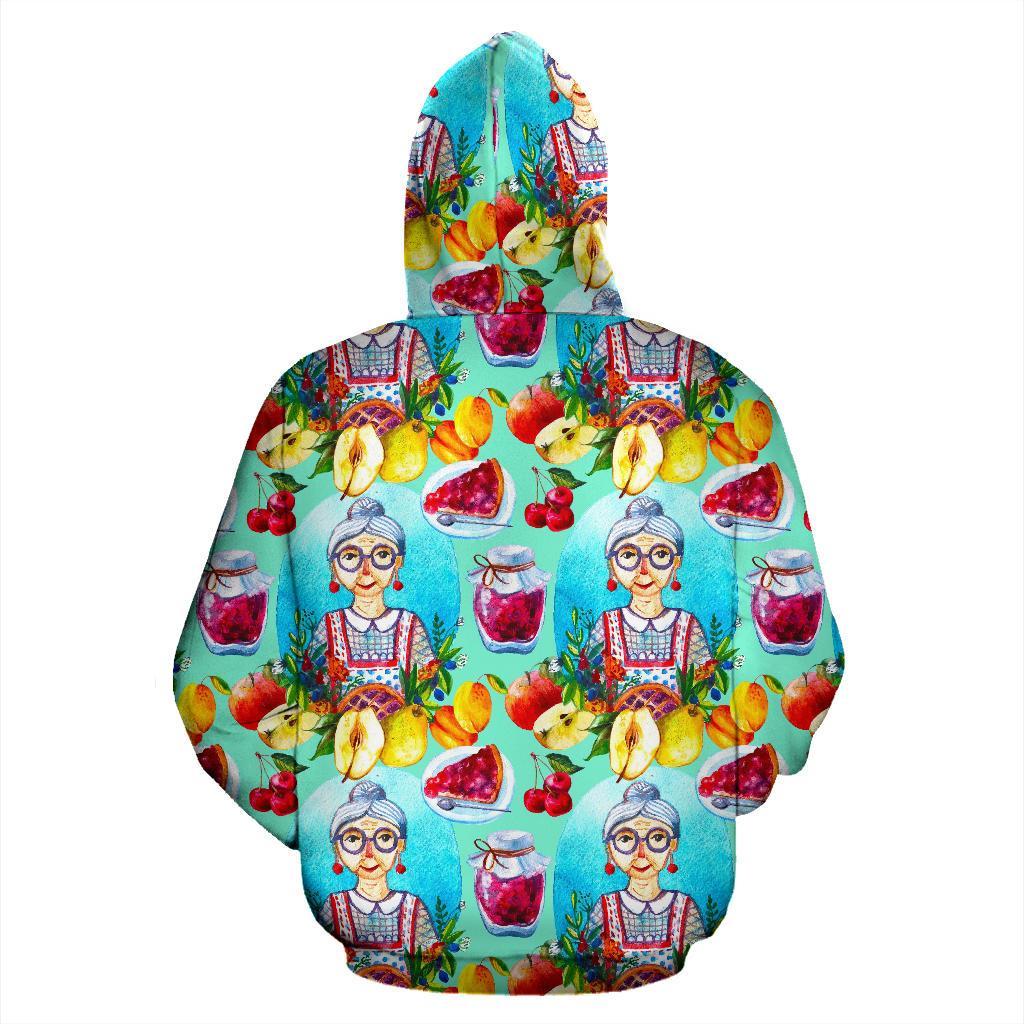 Nana Grandma Print Pattern Men Women Pullover Hoodie-grizzshop