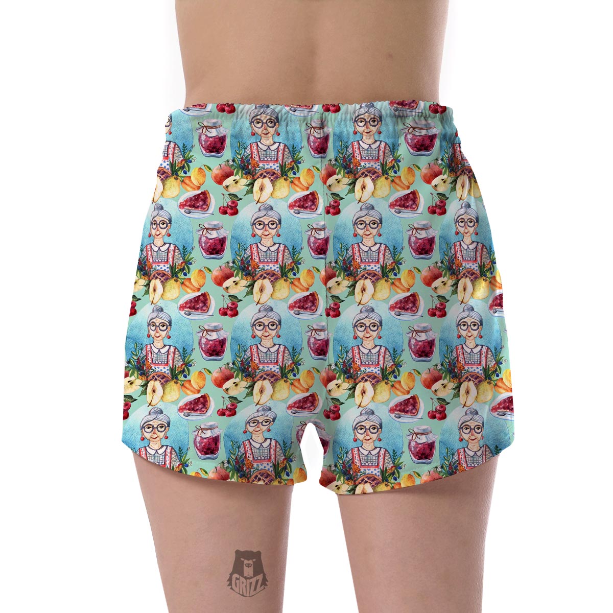 Nana Grandma Print Pattern Women's Shorts-grizzshop