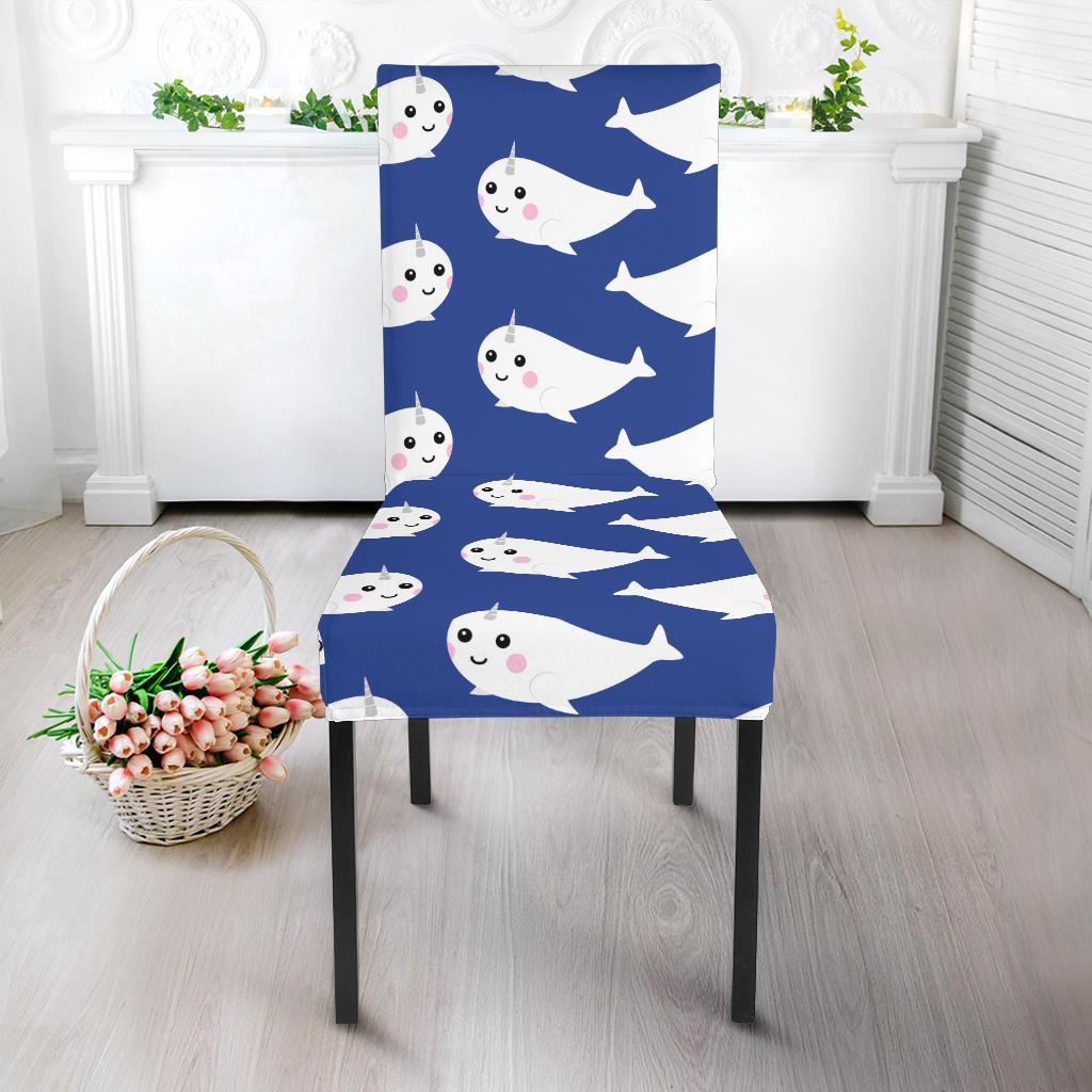 Narwhal Cute Pattern Print Chair Cover-grizzshop