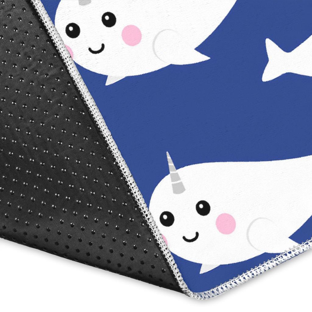 Narwhal Cute Pattern Print Floor Mat-grizzshop